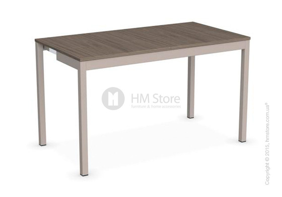 Стол Calligaris Snap Consolle, Extending console table, Melamine deco nougat and Metal matt taupe