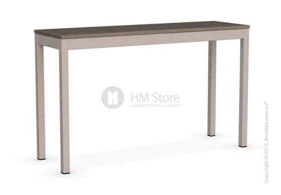 Стол Calligaris Snap Consolle, Extending console table, Melamine deco nougat and Metal matt taupe