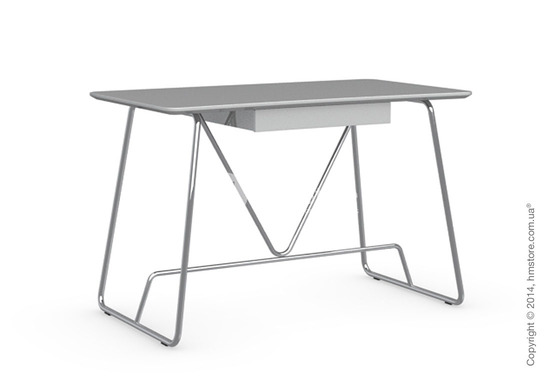 Стол Calligaris Duke Desk, Metal chromed and Finish glossy white Стол Calligaris Duke Desk, Metal chromed and Finish glossy white