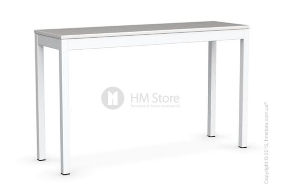 Стол Calligaris Snap Consolle, Extending console table, Melamine multistripe silk and Metal matt optic white