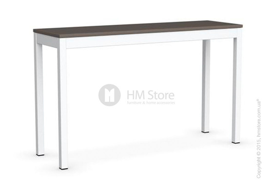 Стол Calligaris Snap Consolle, Extending console table, Melamine multistripe soil brown and Metal matt optic white