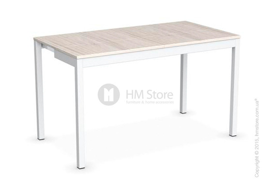 Стол Calligaris Snap Consolle, Extending console table, Melamine deco pearl and Metal matt optic white