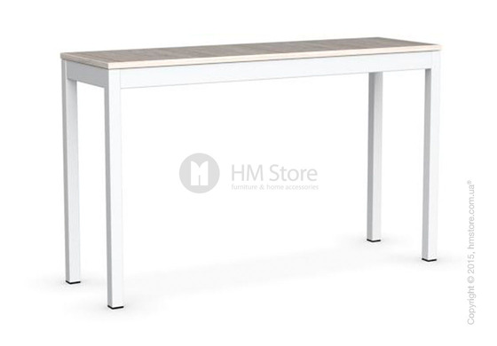 Стол Calligaris Snap Consolle, Extending console table, Melamine deco pearl and Metal matt optic white