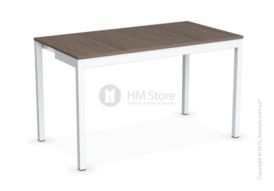 Стол Calligaris Snap Consolle, Extending console table, Melamine deco nougat and Metal matt optic white