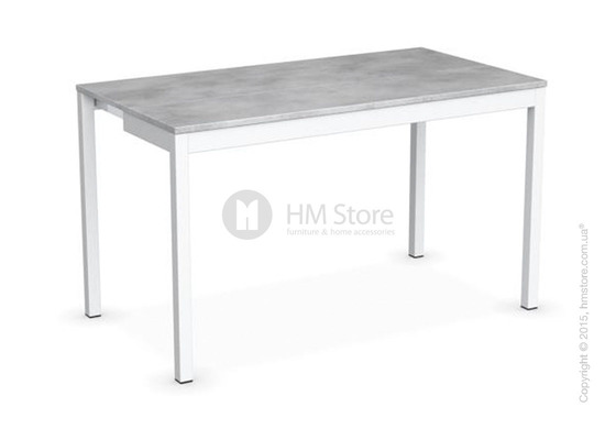 Стол Calligaris Snap Consolle, Extending console table, Melamine beton grey and Metal matt optic white