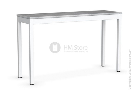 Стол Calligaris Snap Consolle, Extending console table, Melamine beton grey and Metal matt optic white