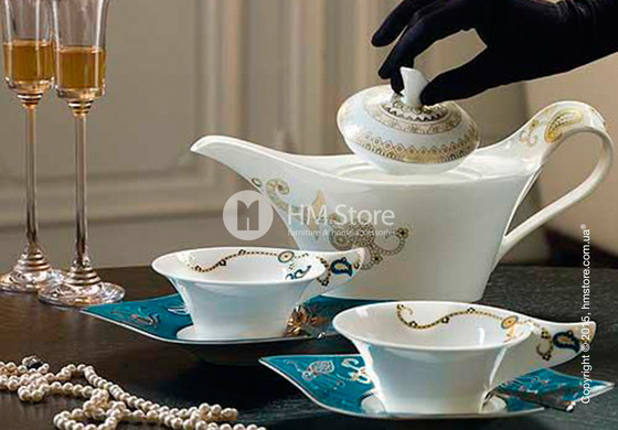Чашка с блюдцем Villeroy & Boch коллекция Samarah, Turquoise Чашка с блюдцем Villeroy & Boch коллекция Samarah, Turquoise
