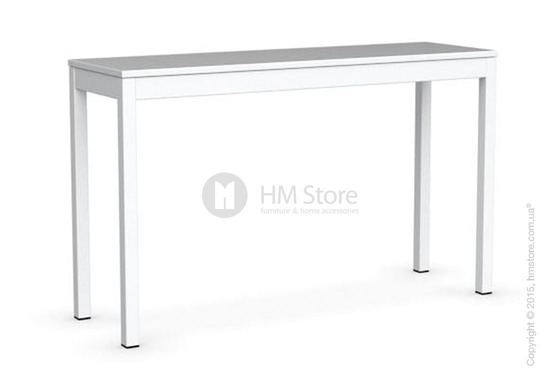 Стол Calligaris Snap Consolle, Extending console table, Melamine matt white and Metal matt optic white