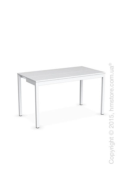 Стол Calligaris Snap Consolle, Extending console table, Melamine matt white and Metal matt optic white