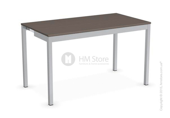 Стол Calligaris Snap Consolle, Extending console table, Melamine multistripe soil brown and Metal satin steel