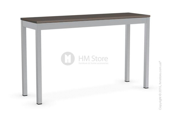 Стол Calligaris Snap Consolle, Extending console table, Melamine multistripe soil brown and Metal satin steel