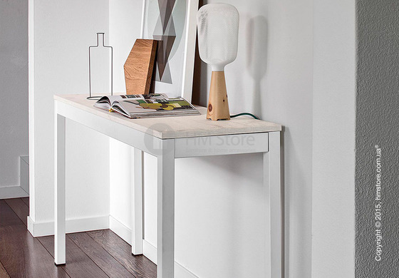 Стол Calligaris Snap Consolle, Extending console table, Melamine deco nougat and Metal satin steel Стол Calligaris Snap Consolle, Extending console table, Melamine deco nougat and Metal satin steel