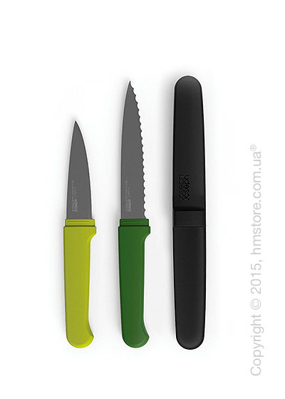 Набор ножей Joseph Joseph Twin Slice, Green