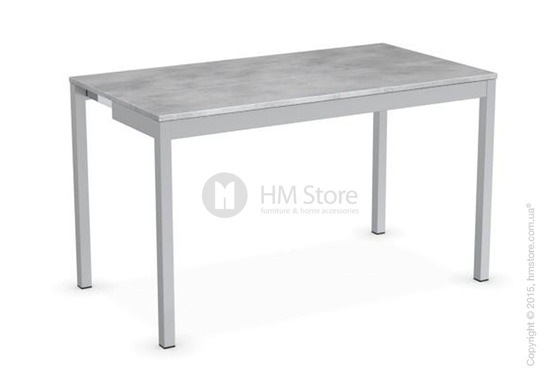 Стол Calligaris Snap Consolle, Extending console table, Melamine beton grey and Metal satin steel
