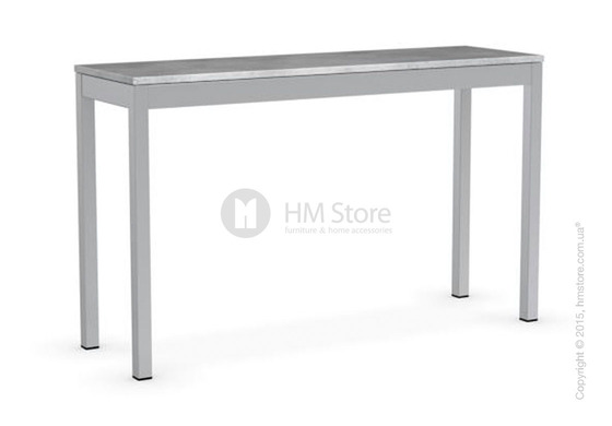 Стол Calligaris Snap Consolle, Extending console table, Melamine beton grey and Metal satin steel