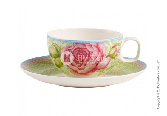 Чашка с блюдцем Villeroy & Boch коллекция Rose Cottage, Green