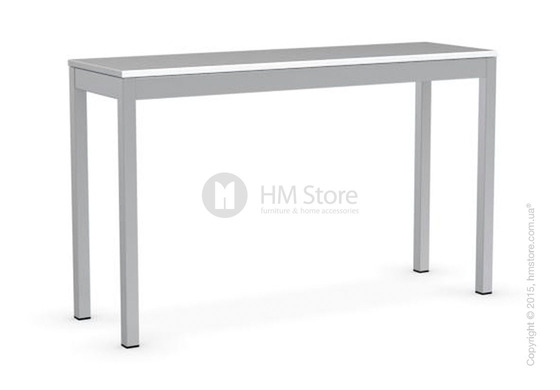 Стол Calligaris Snap Consolle, Extending console table, Melamine matt white and Metal satin steel