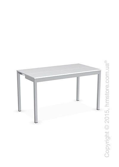 Стол Calligaris Snap Consolle, Extending console table, Melamine matt white and Metal satin steel