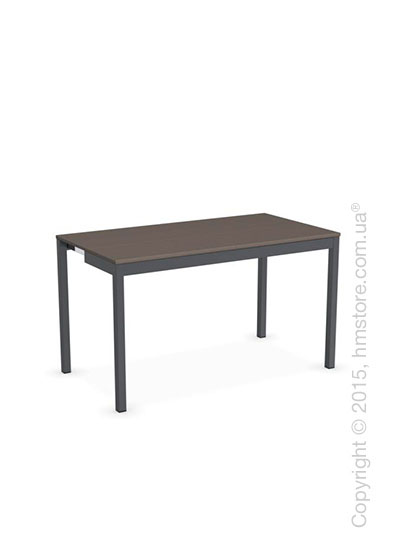 Стол Calligaris Snap Consolle, Extending console table, Melamine multistripe soil brown and Metal matt grey