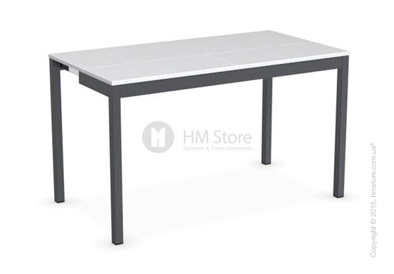 Стол Calligaris Snap Consolle, Extending console table, Melamine matt white and Metal matt grey Стол Calligaris Snap Consolle, Extending console table, Melamine matt white and Metal matt grey