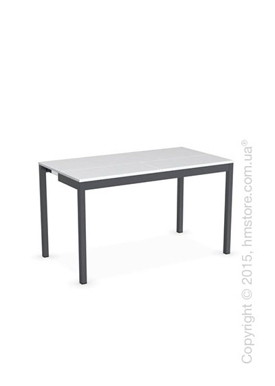 Стол Calligaris Snap Consolle, Extending console table, Melamine matt white and Metal matt grey