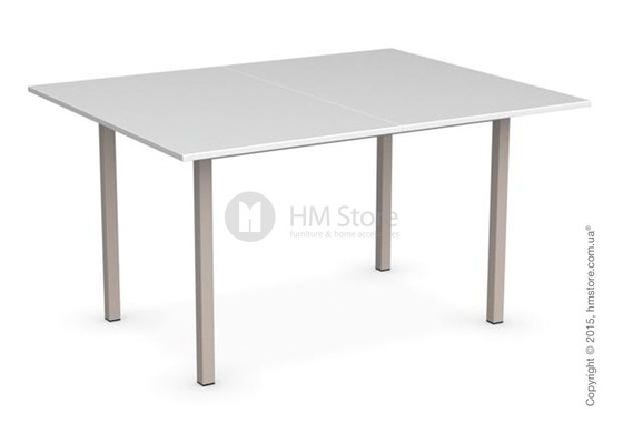 Стол Calligaris Snap Book, Flip top extending table, Melamine multistripe silk and Metal matt taupe