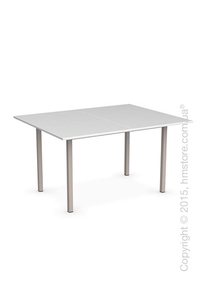 Стол Calligaris Snap Book, Flip top extending table, Melamine multistripe silk and Metal matt taupe