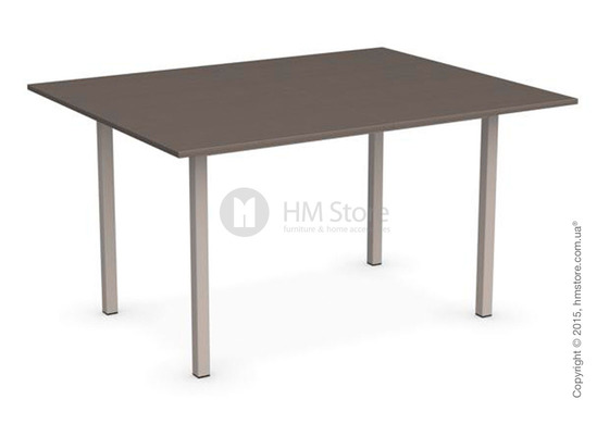Стол Calligaris Snap Book, Flip top extending table, Melamine multistripe soil brown and Metal matt taupe