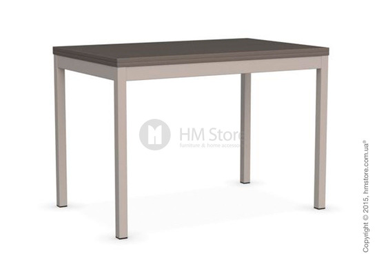 Стол Calligaris Snap Book, Flip top extending table, Melamine multistripe soil brown and Metal matt taupe