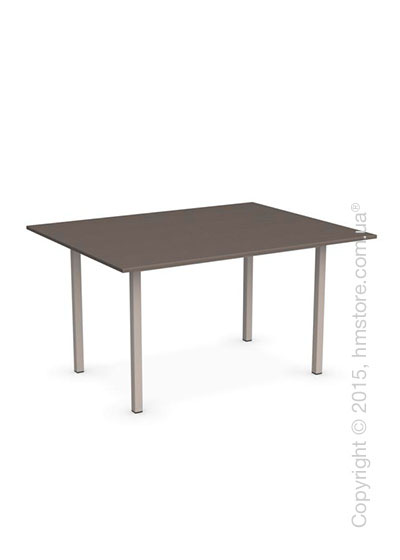 Стол Calligaris Snap Book, Flip top extending table, Melamine multistripe soil brown and Metal matt taupe