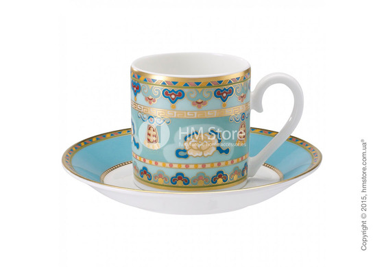 Чашка для эспрессо с блюдцем Villeroy & Boch коллекция Samarkand, Aquamarin