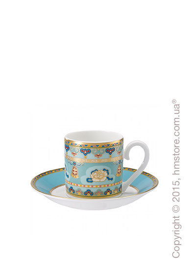 Чашка для эспрессо с блюдцем Villeroy & Boch коллекция Samarkand, Aquamarin