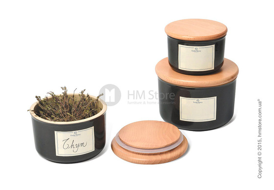 Емкость для хранения сыпучих продуктов Emile Henry Kitchen tools 0,5 л, Charcoal