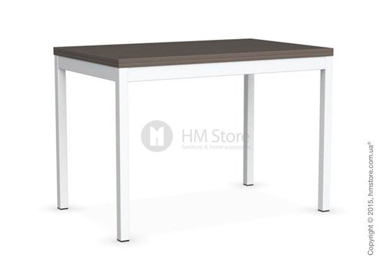 Стол Calligaris Snap Book, Flip top extending table, Melamine multistripe soil brown and Metal matt optic white Стол Calligaris Snap Book, Flip top extending table, Melamine multistripe soil brown and Metal matt optic white