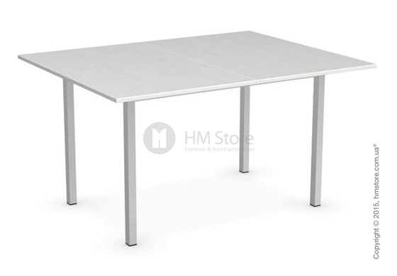 Стол Calligaris Snap Book, Flip top extending table, Melamine multistripe silk and Metal satin steel
