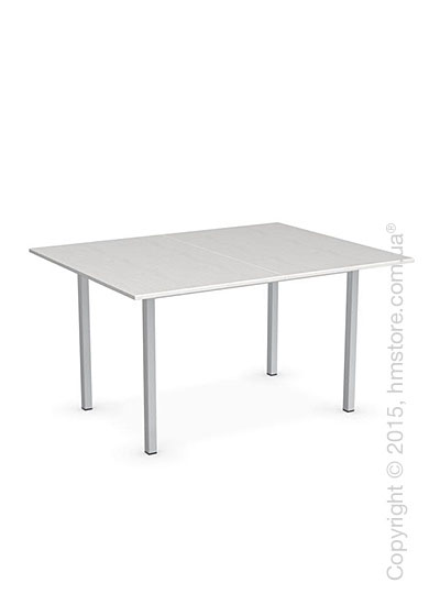 Стол Calligaris Snap Book, Flip top extending table, Melamine multistripe silk and Metal satin steel