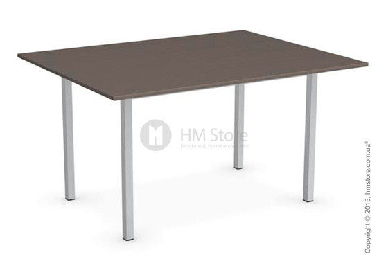 Стол Calligaris Snap Book, Flip top extending table, Melamine multistripe soil brown and Metal satin steel