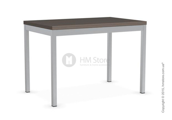Стол Calligaris Snap Book, Flip top extending table, Melamine multistripe soil brown and Metal satin steel