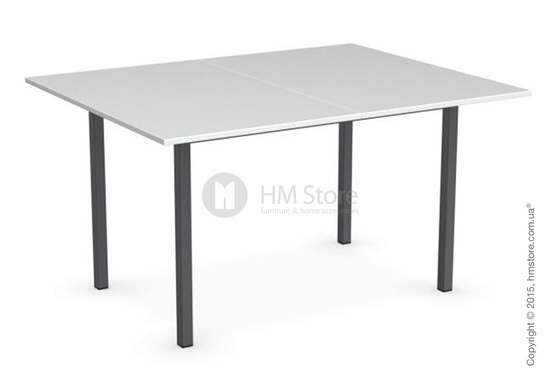 Стол Calligaris Snap Book, Flip top extending table, Melamine multistripe silk and Metal matt grey