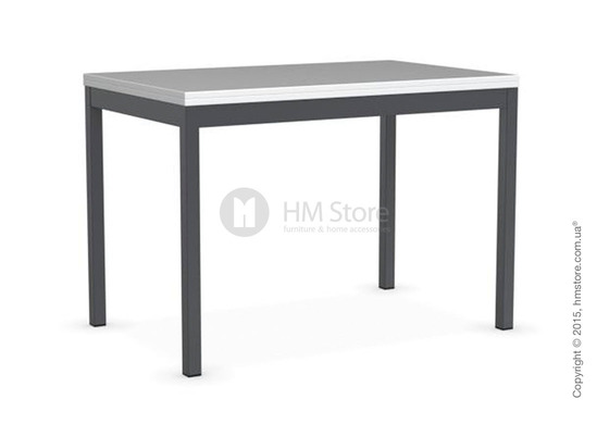 Стол Calligaris Snap Book, Flip top extending table, Melamine multistripe silk and Metal matt grey
