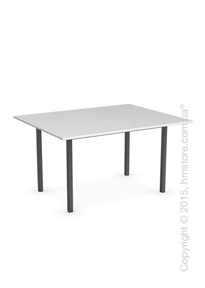 Стол Calligaris Snap Book, Flip top extending table, Melamine multistripe silk and Metal matt grey