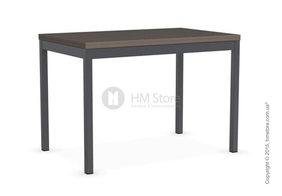 Стол Calligaris Snap Book, Flip top extending table, Melamine multistripe soil brown and Metal matt grey