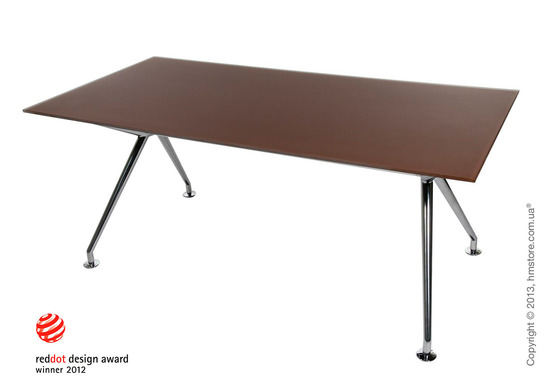 Стол Wagner W-Table 1800х900 мм, Коричневое матовое стекло Стол Wagner W-Table 1800х900 мм, Коричневое матовое стекло
