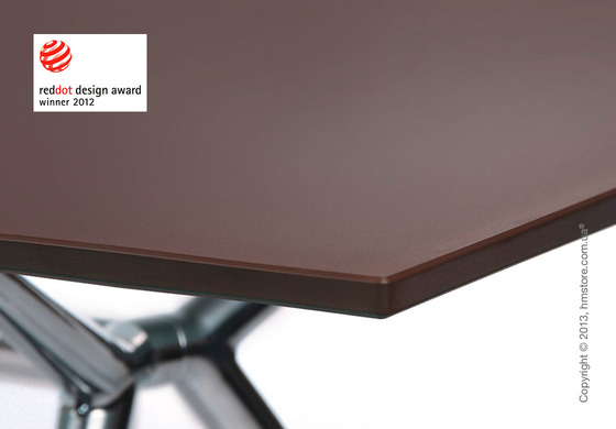 Стол Wagner W-Table 1800х900 мм, Коричневое матовое стекло