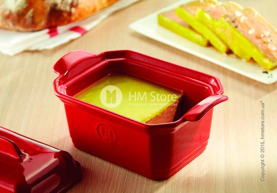 Форма для фуа-гра с прессом Emile Henry Ovenware, Burgundy