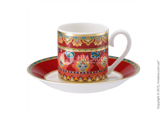 Чашка для эспрессо с блюдцем Villeroy & Boch коллекция Samarkand, Rubin