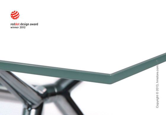 Стол Wagner W-Table 1800х900 мм, Белое матовое стекло