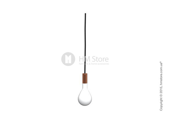 Подвесной светильник Calligaris Pom Pom, Design suspension lamp, Blown glass frosted white and Metal copper