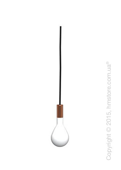 Подвесной светильник Calligaris Pom Pom, Design suspension lamp, Blown glass frosted white and Metal copper