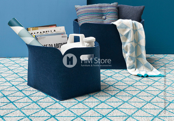 Ковер Calligaris Apotema S, Chenille and cotton, Sand and light blue